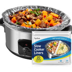 Syntus Crock Pot Liners, 20 Count 13" x 21" Large Size Slow Cooker Liners Fits 3-8 Quart Pots, Disposable Cooking Bags Suitable for Oval & Round & Retangular Crock Pot