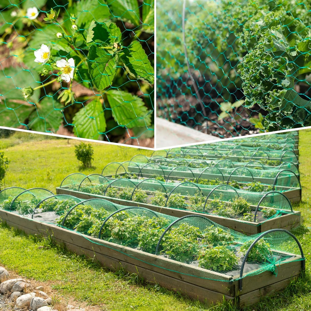 Bird Netting For Garden 13X33Ft - Sukh Garden Netting Mesh For Garden Protection Bird Fence Plant Netting Chicken Coop Deer Squirrels Poultry Protect Fruit Trees Vegetable