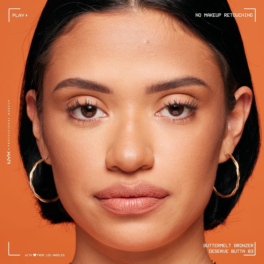 Nyx Professional Makeup Matte Buttermelt Bronzer, Longwear Face Makeup With Up To 12 Hours Of Wear, Vegan Formula - Deserve Butta (Light Medium Cool)
