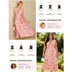 Grace Karin Women'S Summer Sleeveless Floral Maxi Dress V Neck Formal Wedding Guest Dress A Line Beach Vacation Clothes
