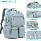 Lohol Water Resistant Backpack With Mulitiple Pockets For School Travel Outdoor College, 15.6 Inch Laptop Daypack For Men And Women (Blue)