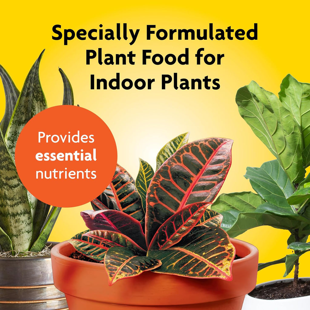 Miracle-Gro Indoor Plant Food, Liquid Plant Food For Houseplants, Snake Plants, Peace Lilies, Flowers, Vegetables, Herbs And More, 8 Oz., 2-Pack