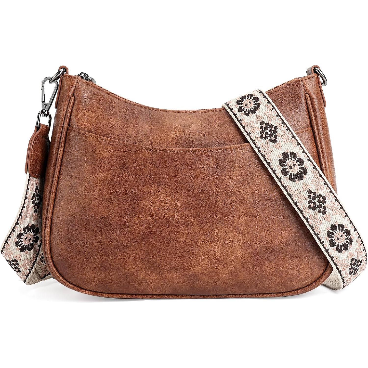 APHISON Trendy Leather Crossbody Purse with Adjustable Strap, Women's Shoulder Handbag