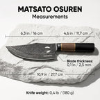 Matsato New 2026 Osuren Chef Knife 6.3 Inch – Japanese Stainless Steel | Kitchen Knife, Professional Chef’S Knife For Cooking, Meat Cutting Knife, Chopping Knife, Sharp Kitchen Knives For Cooking