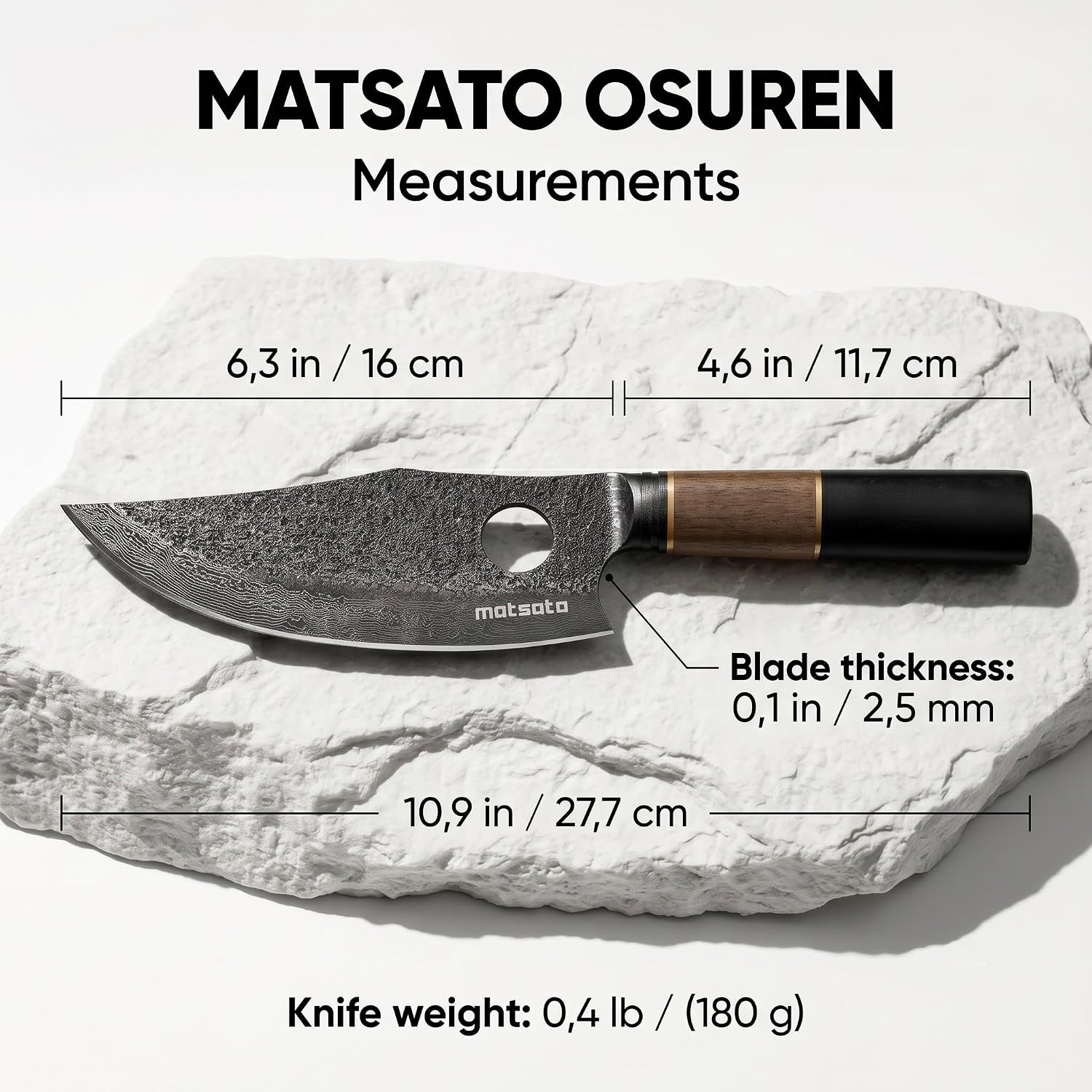 Matsato New 2026 Osuren Chef Knife 6.3 Inch – Japanese Stainless Steel | Kitchen Knife, Professional Chef’S Knife For Cooking, Meat Cutting Knife, Chopping Knife, Sharp Kitchen Knives For Cooking