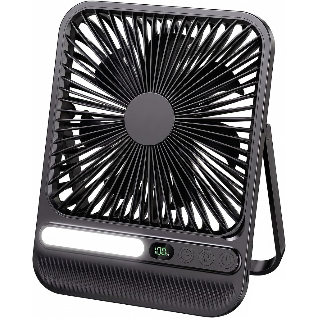 8000Mah 28Hrs Portable Travel Fan With Timer&Light, Ultra-Thin,7In | 28H Max Cooling Time,<42Db Quiet For Sleeping,Cruise Approved,4 Speeds,Led Display,Battery Powered Fan For Hotel Office