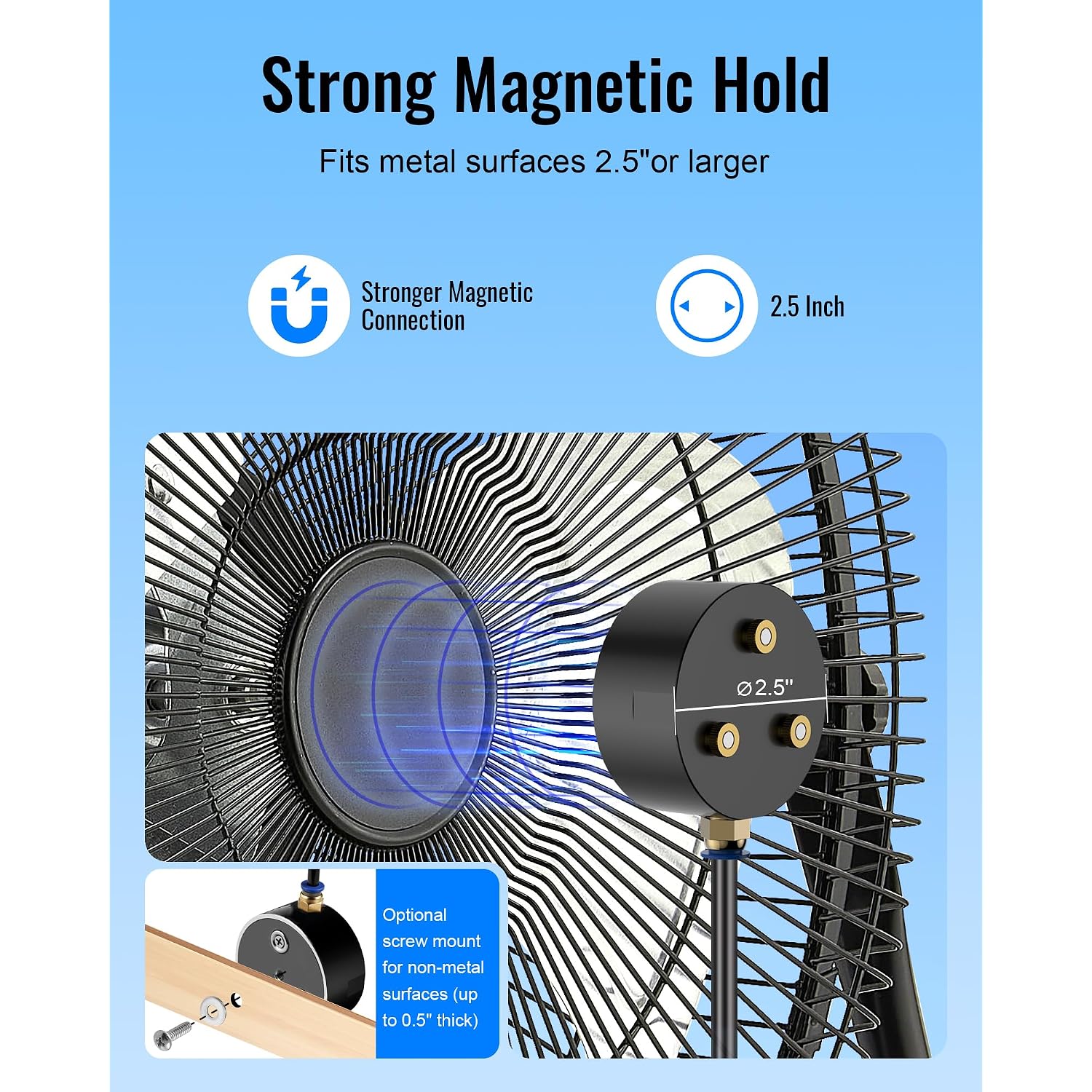 Magnetic Outdoor Misting Fan Kit, Upgraded Fan Mister Kit For Outside, Triple Nozzle Design, 16.4Ft Misting Line, Misting Cooling System For Patio, Backyard, Pool (Fans Not Included)