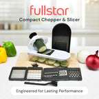 Fullstar Pro Core Vegetable Chopper - Chop And Slice Lid - Food Chopper With Container, Veggie Chopper, Fruit Slicer, Onion Dicer - Meal Prep Essential - Kitchen Gadget (6-In-1, White/Black)