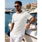 Eklentson Men'S Cotton Crewneck T-Shirts Short Sleeve Plain Tee Moisture Wicking Casual Tshirts Solid Color