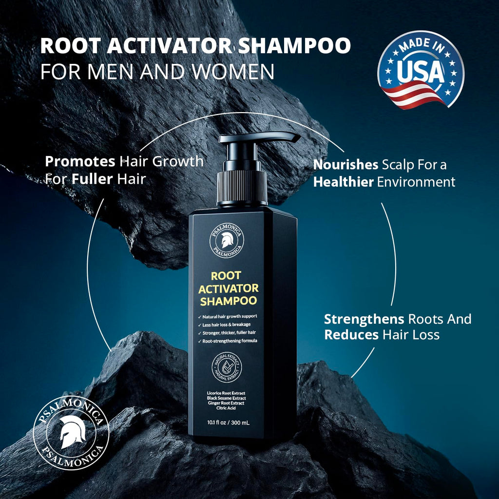 Root Activator Shampoo for Men: Made In USA - Hair Growth Shampoo for Hair Loss and Thinning Hair - Hair Loss RegrowthTreatments for Women Men (Refreshing Scent)