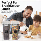 Shazo 2 Pack (6.3L / 213Oz) Extra Large Airtight Food Storage Cereal Containers For Bulk Food Storage Bpa-Free Plastic Container, Pantry Organization And Canister For Rice, Pasta, Sugar & Flour