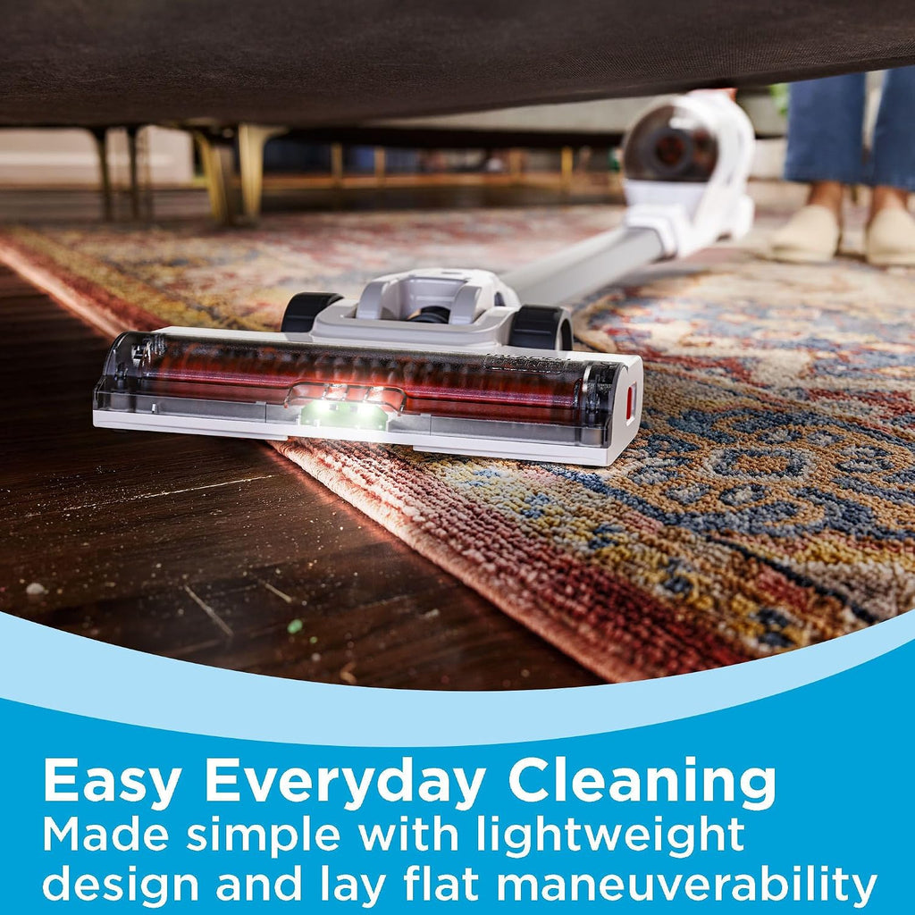 Black+Decker Powerseries+ 20V Max Cordless Stick Vacuum Cleaner With Led Floor Lights, Bagless, Lightweight, Cordless Vacuum Cleaners For Home, Up To 44 Mins Runtime, Powerful Suction,Gray (Bhfea520J)