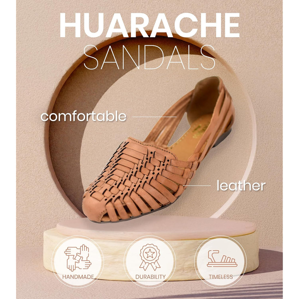 Macarena Collection Womens Shoes Leather Sandals For Women | Huarache Handmade Mexican Sandals | Comfortable & Stylish Womens Sandals 2167