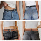 WHIPPY Women Casual Leather Belt for Jeans Pants, Fashion Ladies Waist Dress Belt