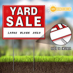 Yard Sale Signs Kit With Price Stickers (8 Pack), 3 Pcs Yard Sale Signs With Stakes, 5 Pcs Garage Sales Price Stickers, Directional Arrows Sign, Garage Sales Supplies, Large Prices Tags, Double Sided