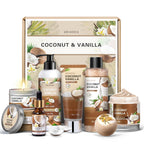 Gifts For Women, Birthday Gifts For Women, Bath And Body Gifts Set, Vanilla Coconut Spa Gift For Self Care,Thank You Relaxing Bath Sets For Mom, Grandma, Girlfriend, Sister, Friends