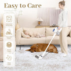 XLUEZ Area Rug 8x10 Living Room Rug, Machine Washable Vintage Distressed Medallion Rug Non-Slip Soft Low Pile Large Indoor Rugs for Bedroom Dining Room Office Children's Room (Beige,8'x10')