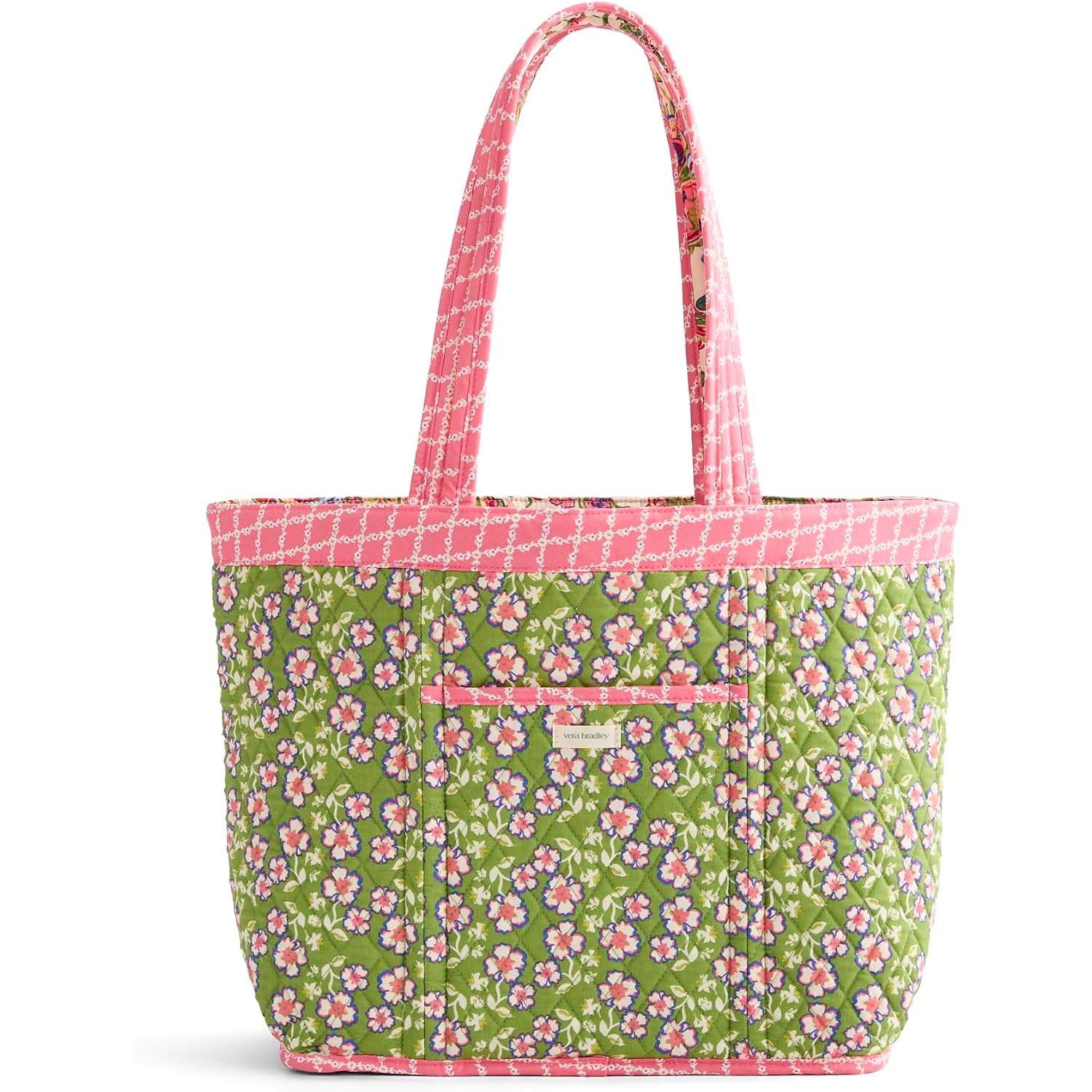 Vera Bradley Women'S Premium Cotton Hathaway Tote Bag – Quilted Reversible Shoulder Purse
