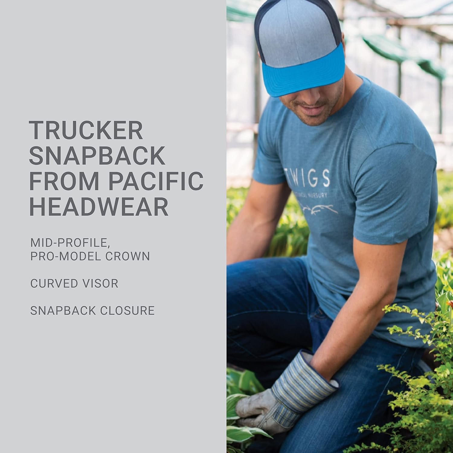 Pacific Headwear Snapback Trucker: Stylish Unisex Cap for All-Day Comfort Black/White/Black