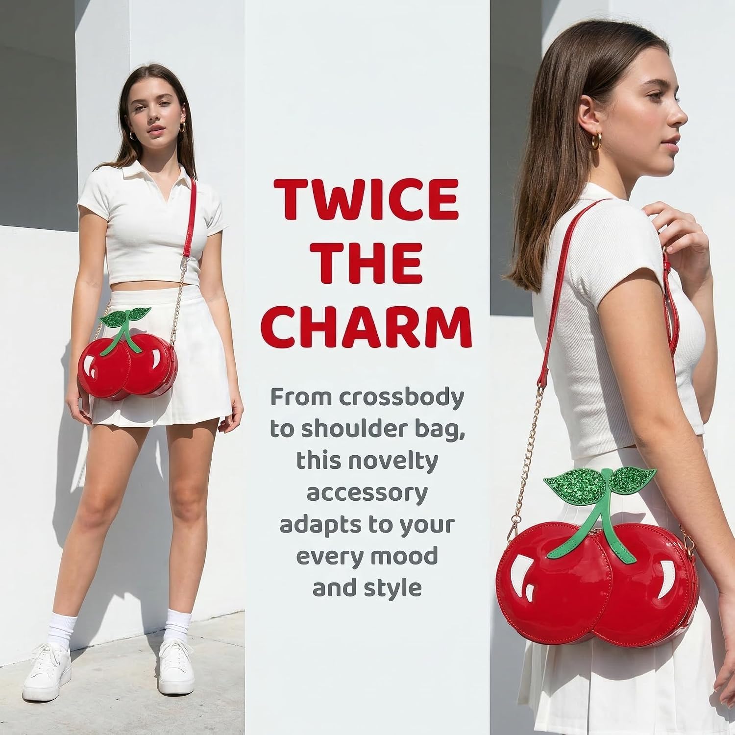 Fun Shape Purse For Women Novelty Handbags Unique Chain Crossbody Bag For Teens With Adjustable Shoulder Strap