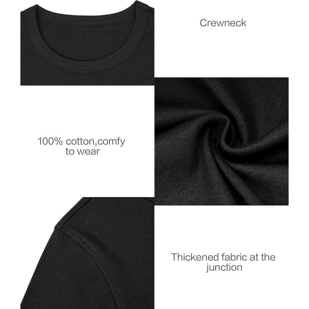 Stelle Women's Cotton T-Shirts Crewneck Short Sleeve Basic Tees Summer Casual Solid Crop Tops