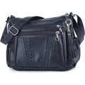 ELDA Crossbody Bags For Women Pocketbooks Soft PU Leather Purses and Handbags Multi Pocket Shoulder Bag