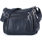 ELDA Crossbody Bags For Women Pocketbooks Soft PU Leather Purses and Handbags Multi Pocket Shoulder Bag