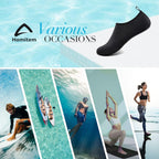 Homitem Water Shoes For Women Men Aqua Socks Swim Beach Pool River Slip-On Barefoot Quick-Dry Vacation Cruise Essentials Accessories For Yoga Kayak Sports