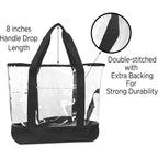 Dalix 20" Large Clear Tote Bag With Small Pouch