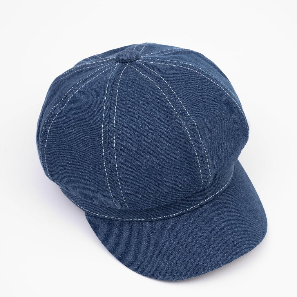 Qhfhulv Womens Newsboy Hat - 8 Panels Vintage Gatsby Cabbie Hat - Trendy Visor Paperboy Beret Octagonal Cap