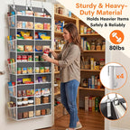 5-Tier Over Door Organizer, 10-Compartment Wide Storage Rack | 20" Wide, 80 Lbs For Heavy Family Use, 10 Side Pockets, Fits Doors For Closet, Nursery, Entryway, Dorm, Rv, Laundry Room