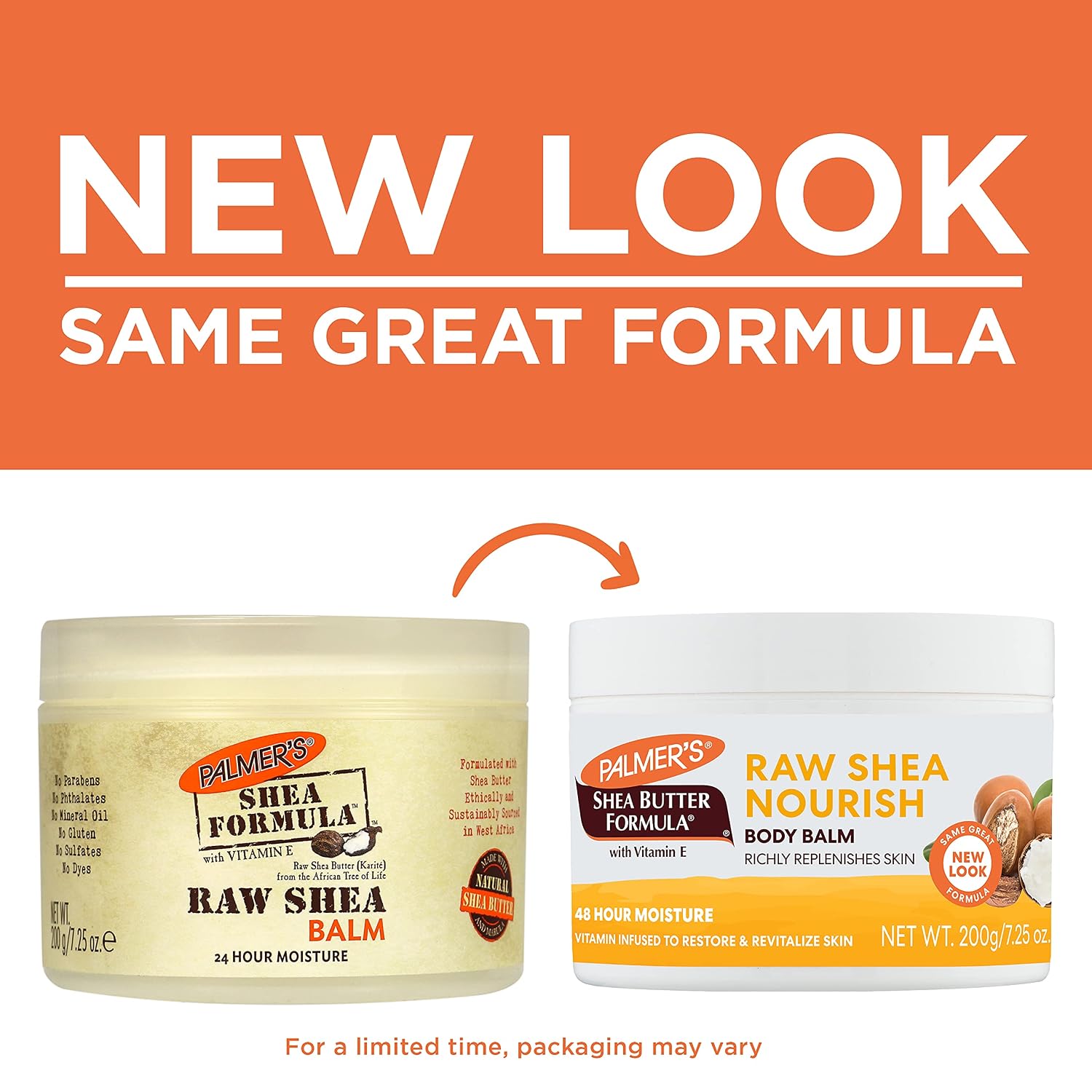 Palmer'S Shea Butter Formula Raw African Shea Butter Balm, Nourishing Body Moisturizer For Rough, Dry Skin, 7.25 Ounces