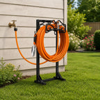 Garden Hose Holder, Heavy Duty, Freestanding For Outside, Metal | Detachable Water Hose Holder Stand, Garden Hose Reel Rack And Hose Storage Organizer For Outside Yard