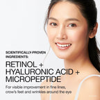 Neutrogena Rapid Wrinkle Repair Retinol Pro+ Anti-Wrinkle Eye Cream, Targeted Eye Cream For Wrinkles & Dark Circles, Formulated Without Fragrance, Dyes, Phthalates, And Parabens, 0.5 Oz