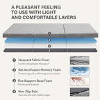 Mlily 4 Inch Single Tri-Fold Memory Foam Topper