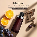 Malbec O Boticário Classic Eau De Toilette - Long-Lasting Cologne For Men - Unique French Oak Barrel-Aged Red Wine & Woody Amber Scent - Premium Mens Fragrance - Citrus, Amber & Vanilla - 3.4 Oz