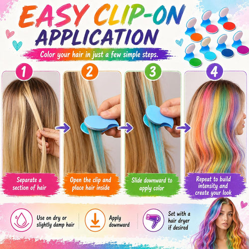 8 Colors Temporary Hair Chalk Hair Dye, Washable Hair Color Makeup For Sport Events Halloween Christmas Birthday Cosplay Festivals Hair DIY Party
