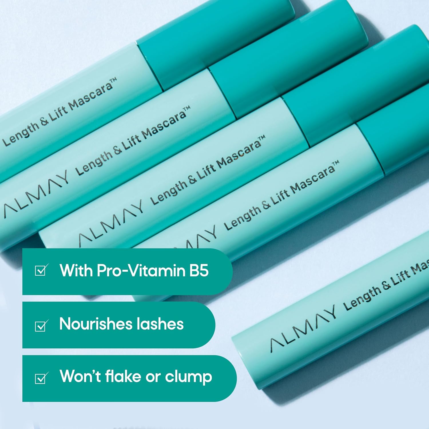 Almay Length & Lift Mascara, Nourishing + Lengthening Eye Makeup, Hypoallergenic, 10 Blackest Black