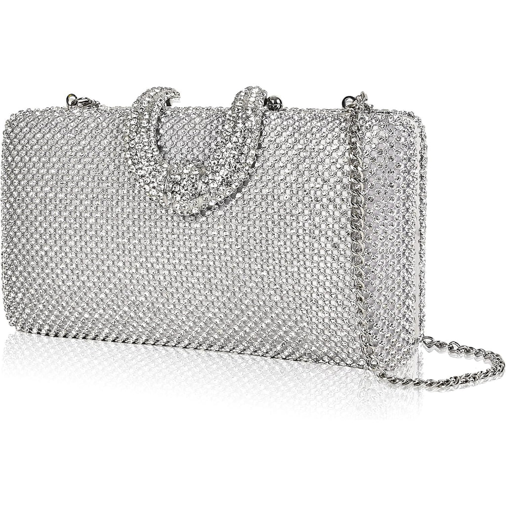 Sparkly Rhinestone Crystal Clutch For Wedding Party Dressy Handbag Formal Party Evening Bag For Women