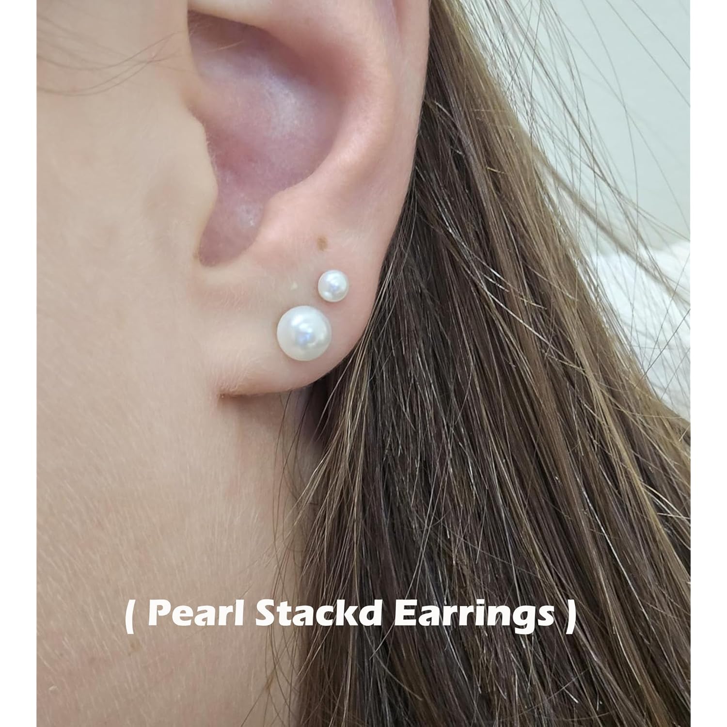 14K Gold Filled Polished Small CZ Pearl Ball Stud Earrings Set for Women Men 20G Surgical Steel Hypoallergenic Piercing Studs for Sensitive Ear, Pack of 6 Pairs