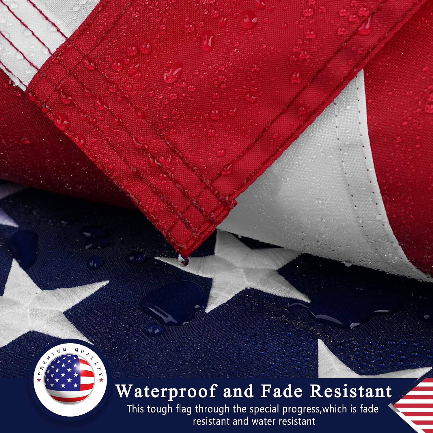 American Flag 3X5 Ft For Outside, Heavy Duty Us Flag For High Wind Outdoor | Heavy Duty Nylon, Fade Resistant And Waterproof Usa Flag With Embroidered Stars, Sewn Stripes, Brass Grommets