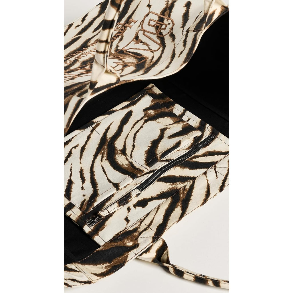 Ganni Women'S Xxl Zebra Shopper Tote