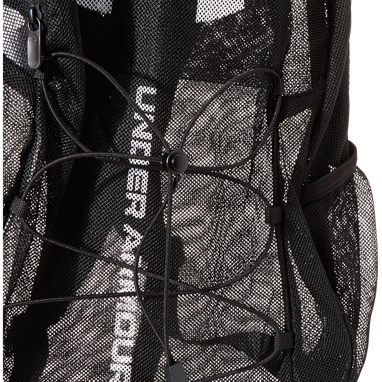 Under Armour Adult Hustle Mesh Backpack , (001) Black / / White , One Size Fits Most