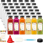 Moretoes 42Pcs 16Oz Plastic Juice Bottles With Caps, Reusable Juicing Bottles With Lids, Clear Containers For Smoothies And Other Beverages