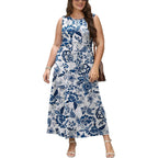 Wiholl Summer Dresses Babydoll Maxi Dress Empire Waist Beach Vacation Sundresses 2026 With Pockets