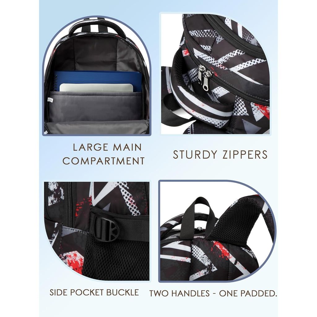 Kids Backpacks For Boys Girls 17 Inch Elementary Primary Middle School Bookbags With Laptop Compartment Back To School Bags For Childs Age 6-8 Mochilas Escolares Para Niños Niñas Dark Black