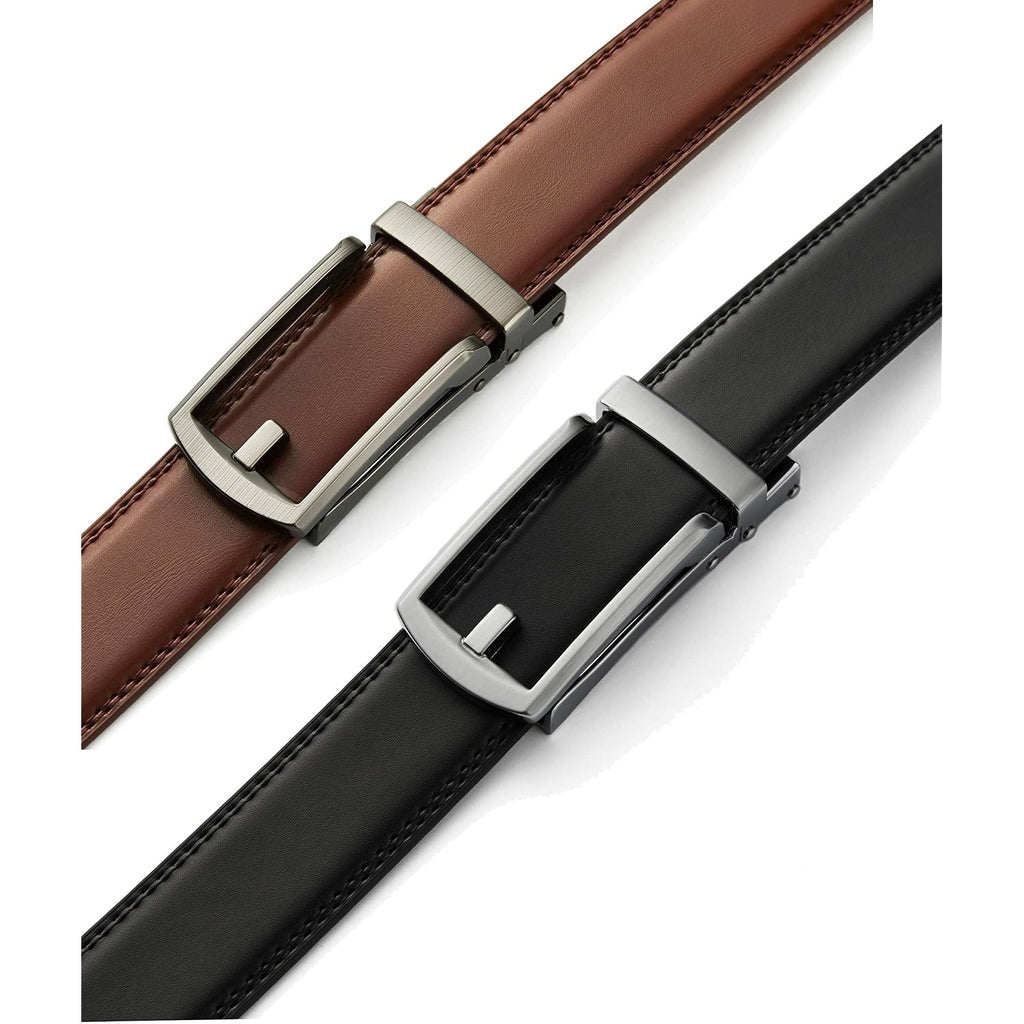 Chaoren Click Belt For Men 2 Pack - Mens Dress Belt 1 1/4" In Packing Box - Design Belt Meet Almost Any Outfit And Occasion
