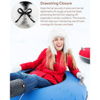 Peicees Winter Fur Hat for Women, Ladies Russian Ushanka Furry Trapper Hat with Warmer Ear Flaps and Glitter Silver Design