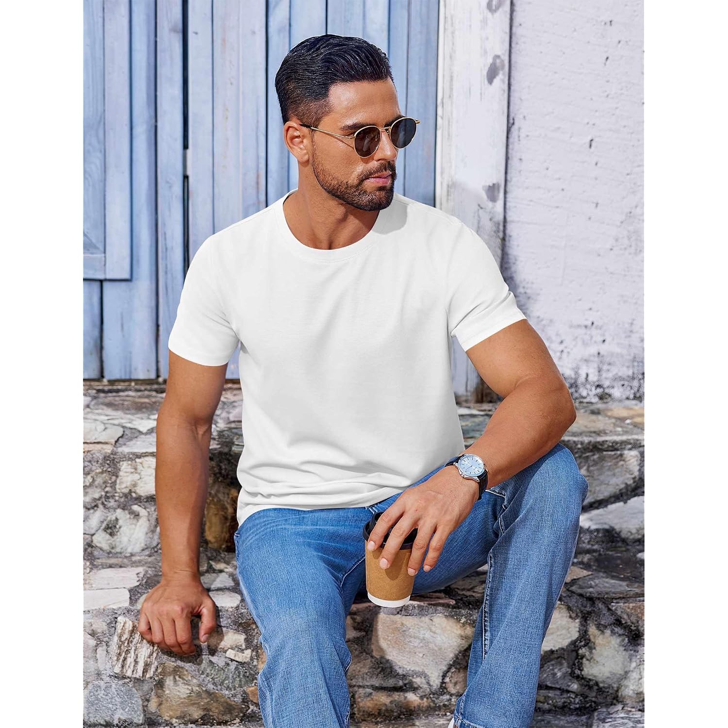 Coofandy Men'S T Shirt Short Sleeve Crew Neck T-Shirt Casual Summer Classic Basic Tee Shirts