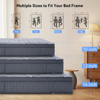 Queen Mattress, 12 Inch Queen Size Mattresses In A Box,Hotel-Level Luxury Upgraded Cooling Gel Memory Foam Upgraded Pocket Springs, Relieve Back Waist Pain, Zoned Support Medium Firm,365-Night Trial